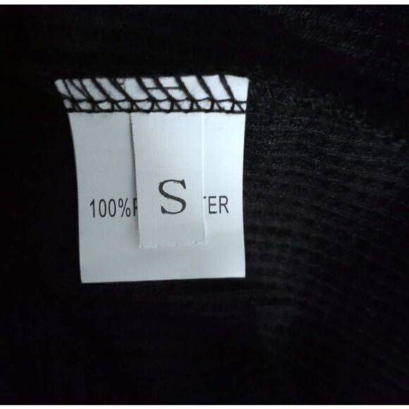 BLACK WAFFLE KNIT TOP SZ.S EUC. - Picture 4 of 6
